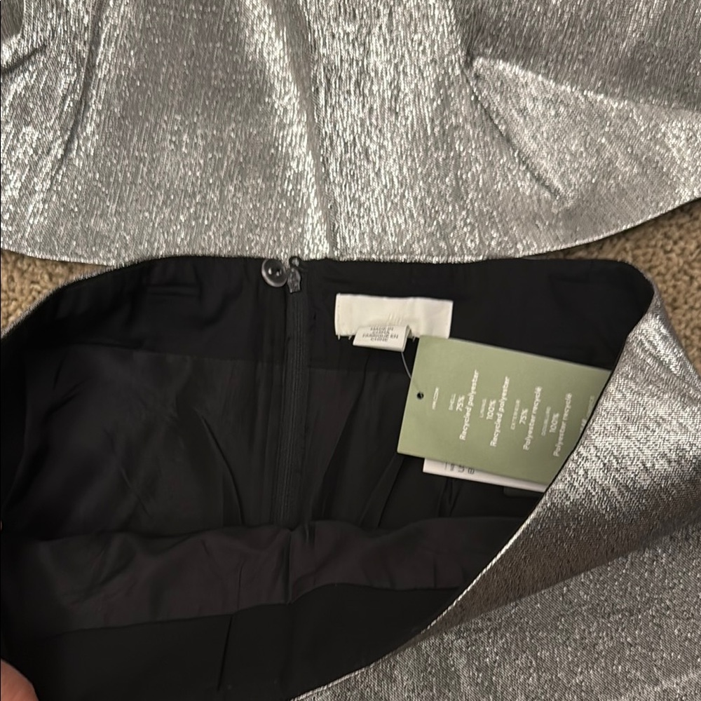 Silver Metallic Two-Piece Set - Picture 5 of 8